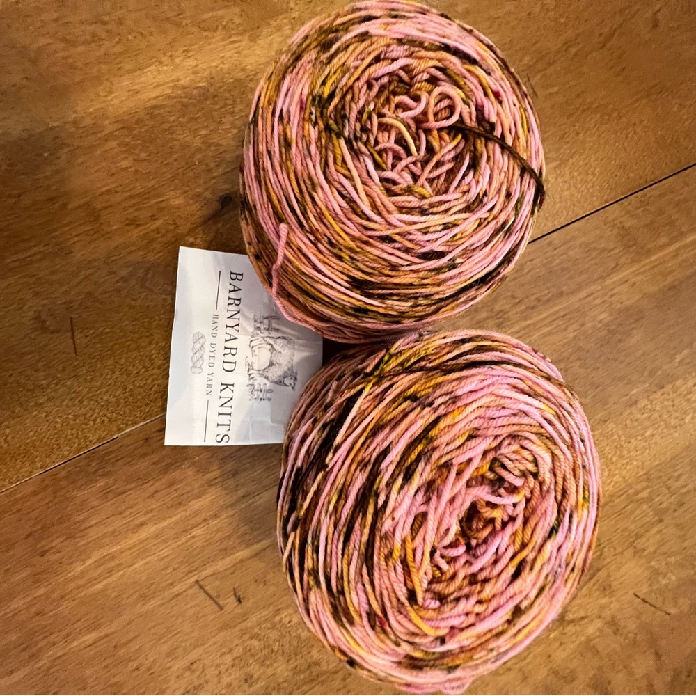 Barnyard knits hand dyed sock yarn 463 yards each skein